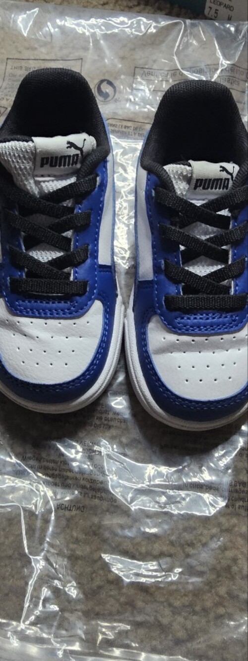 Puma Kids Blue, White & Black Low-Top Sneakers